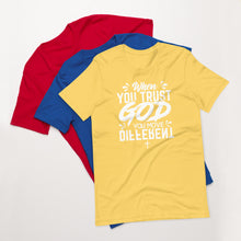 Load image into Gallery viewer, Trust God T-Shirt/ White Font
